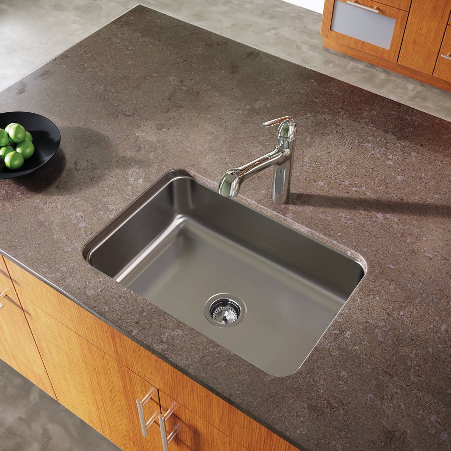 Dayton® Stainless Steel 26-1/2" x 18-1/2" x 8" Single Bowl Undermount Sink