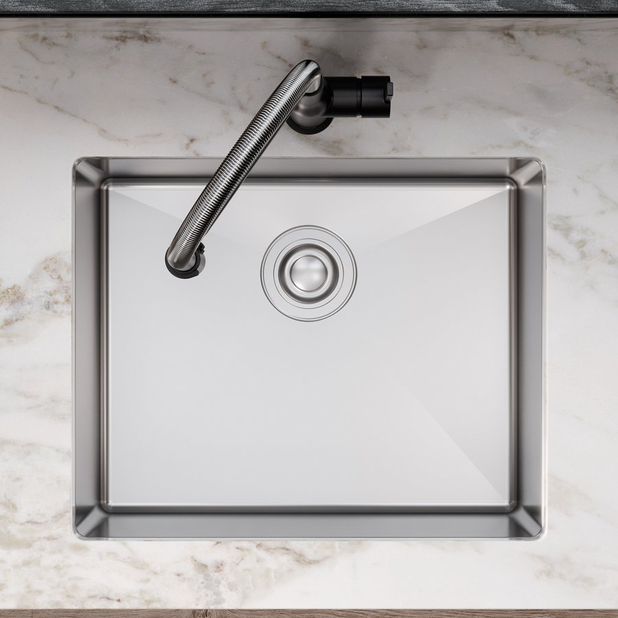 Crosstown® 18 Gauge Stainless Steel 22-1/2" x 18-1/2" x 9" Single Bowl Undermount Sink