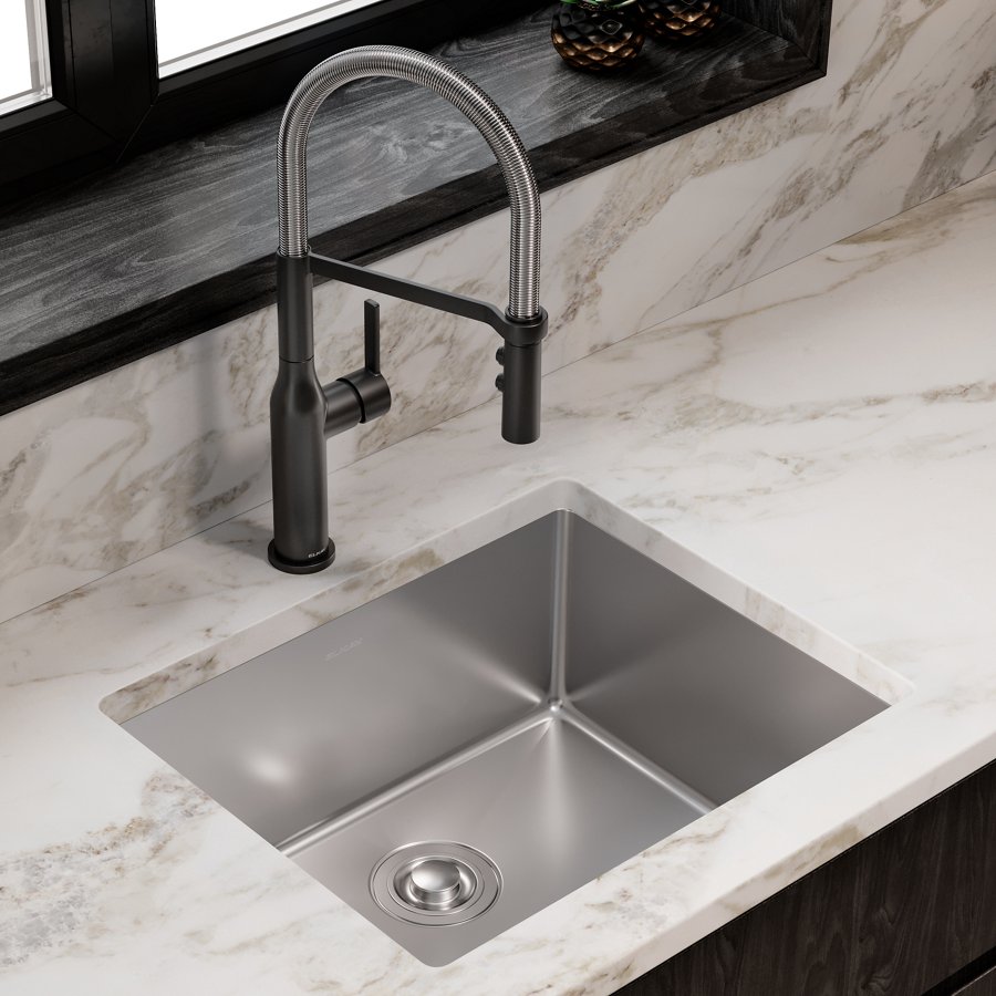 Crosstown® 18 Gauge Stainless Steel 22-1/2" x 18-1/2" x 9" Single Bowl Undermount Sink