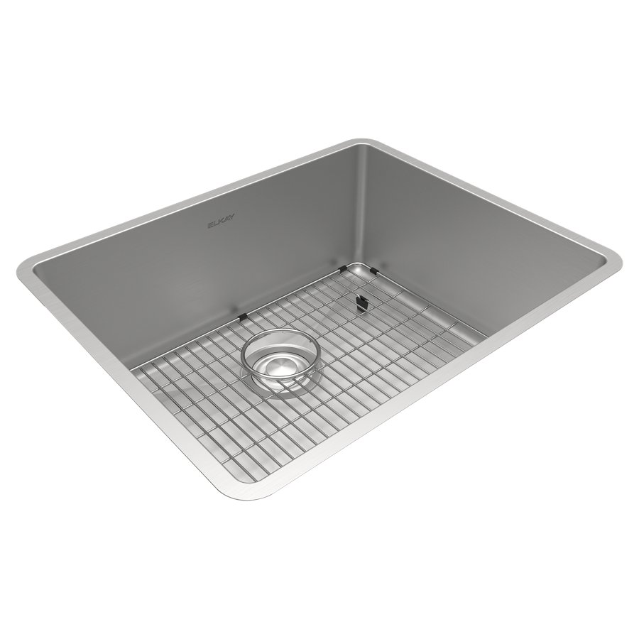 Crosstown® 18 Gauge Stainless Steel 22-1/2" x 18-1/2" x 9" Single Bowl Undermount Sink Kit