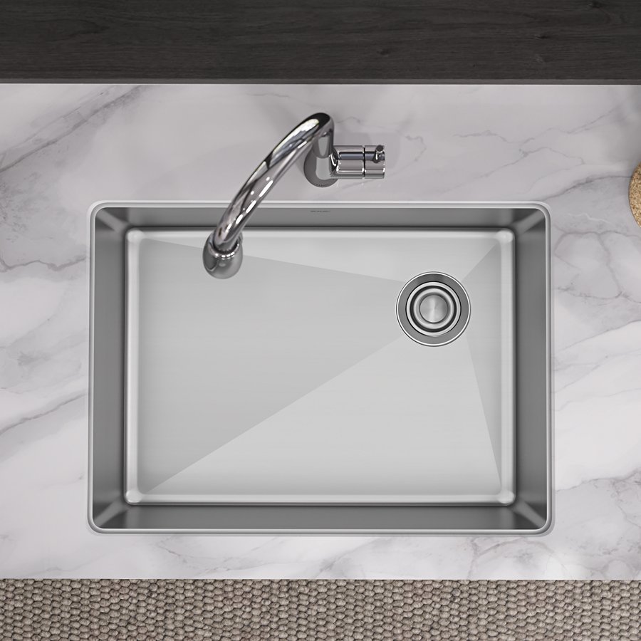 Crosstown® 18 Gauge Stainless Steel 25-1/2" x 18-1/2" x 9" Single Bowl Undermount Sink