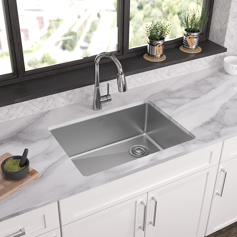 Crosstown® 18 Gauge Stainless Steel 25-1/2" x 18-1/2" x 9" Single Bowl Undermount Sink