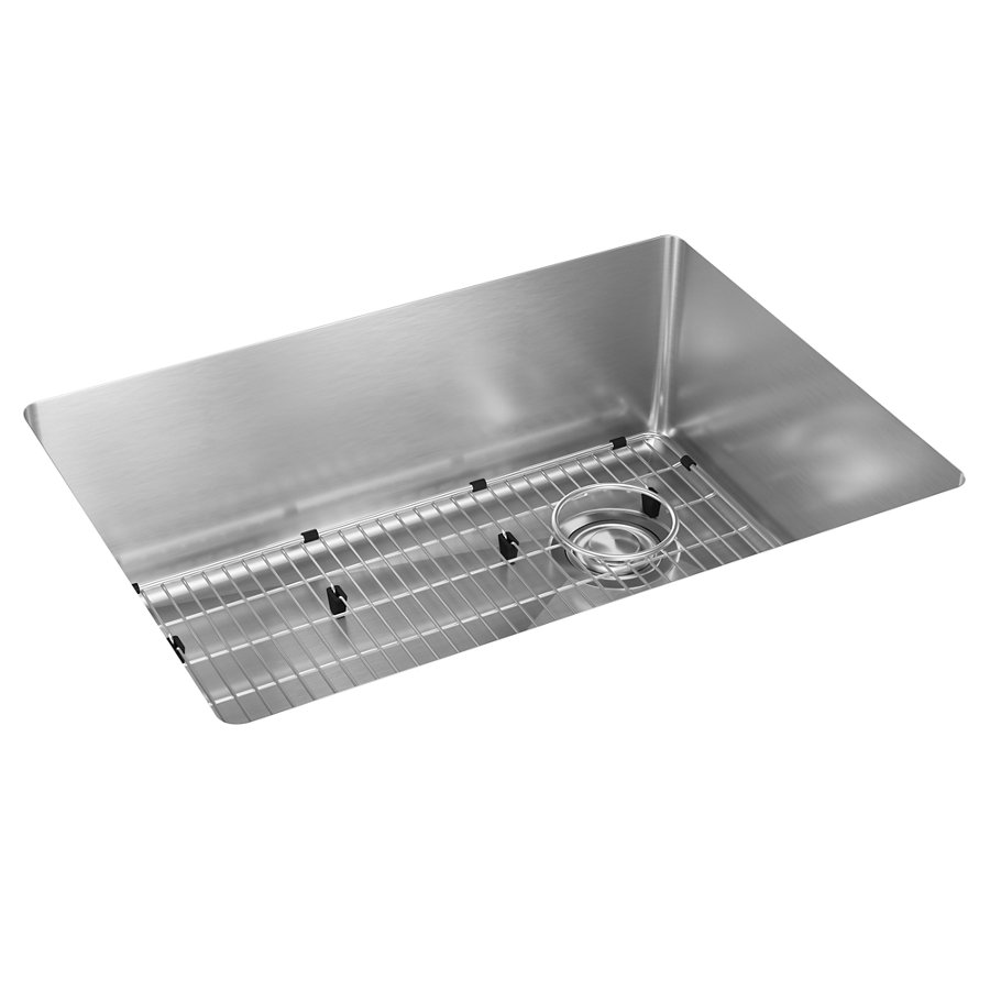 Crosstown® 18 Gauge Stainless Steel 25-1/2" x 18-1/2" x 9" Single Bowl Undermount Sink Kit