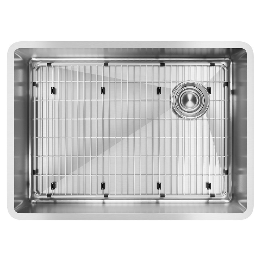 Crosstown® 18 Gauge Stainless Steel 25-1/2" x 18-1/2" x 9" Single Bowl Undermount Sink Kit