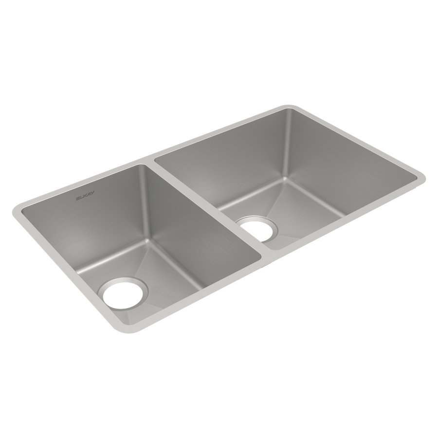 Crosstown® 18 Gauge Stainless Steel 31-1/2" x 18-1/2" x 9" 40/60 Double Bowl Undermount Sink