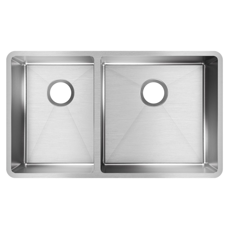 Crosstown® 18 Gauge Stainless Steel 31-1/2" x 18-1/2" x 9" 40/60 Double Bowl Undermount Sink