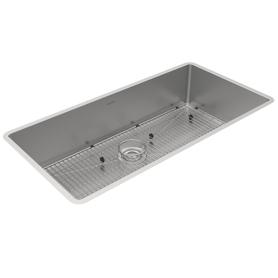 Crosstown® 18 Gauge Stainless Steel 36-1/2" x 18-1/2" x 9" Single Bowl Undermount Sink Kit