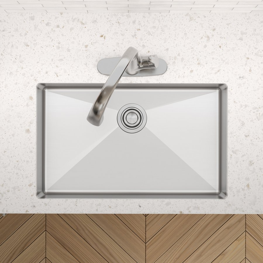 Crosstown® 18 Gauge Stainless Steel 29-1/2" x 18-1/2" x 5-1/2" Single Bowl Undermount Sink