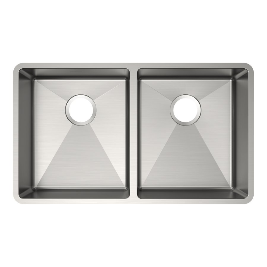 Crosstown® 18 Gauge Stainless Steel 31-1/2" x 18-1/2" x 5-1/2" Double Bowl Undermount Sink