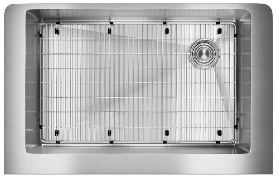 Crosstown® 18 Gauge Stainless Steel 35-7/8" x 20-1/4" x 9" Single Bowl Farmhouse Sink Kit
