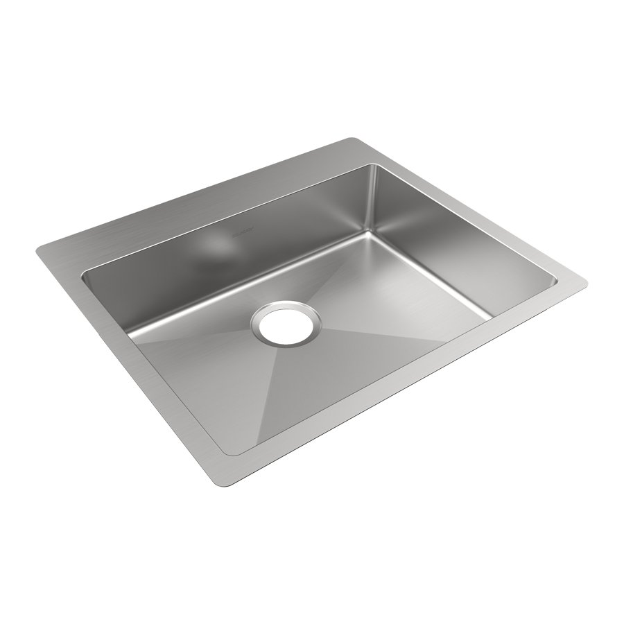 Crosstown® 18 Gauge Stainless Steel 25" x 22" x 6" Single Bowl Dual Mount ADA Sink