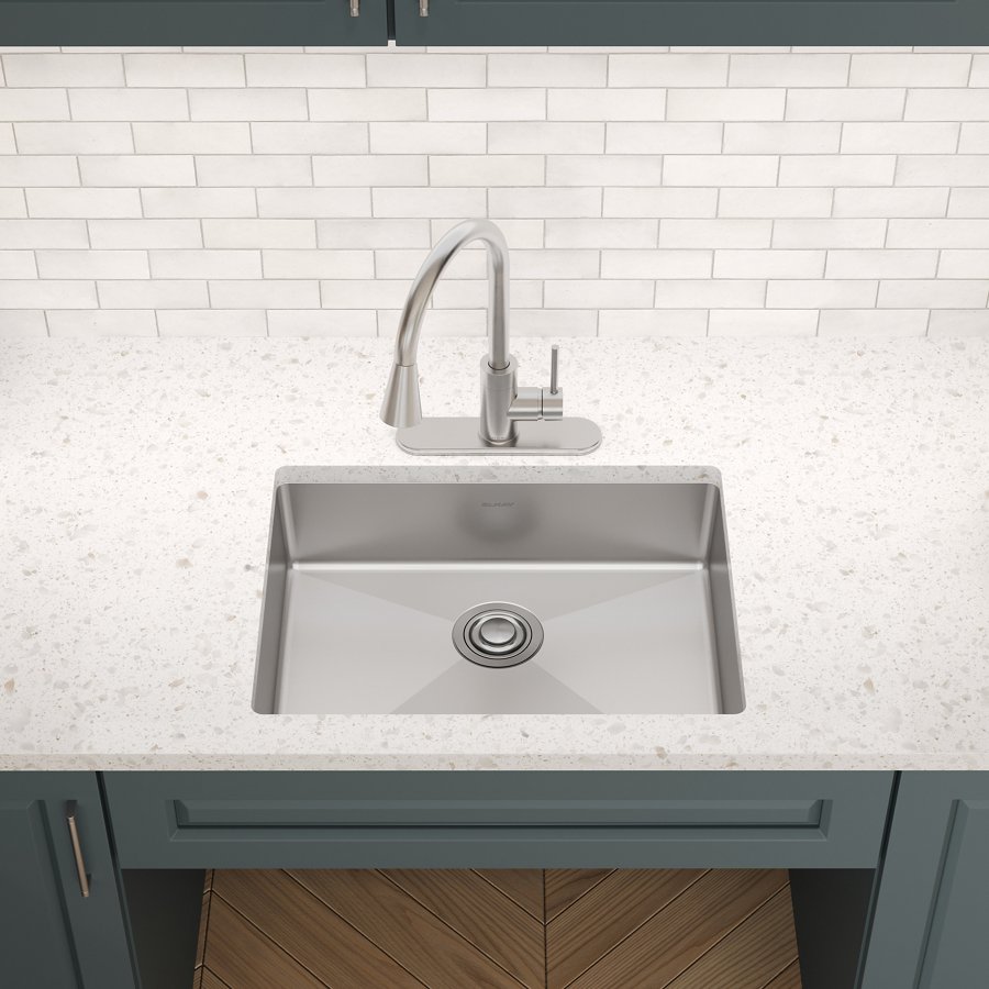 Crosstown® 18 Gauge Stainless Steel 25" x 22" x 6" Single Bowl Dual Mount ADA Sink
