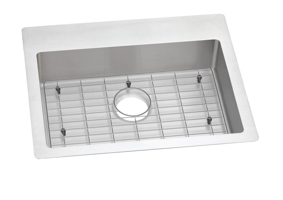 Crosstown® 18 Gauge Stainless Steel 25" x 22" x 6" Single Bowl Dual Mount ADA Sink Kit