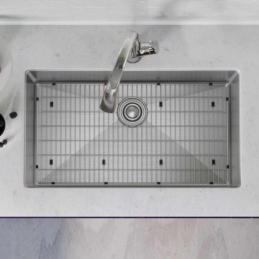 Crosstown® 18 Gauge Stainless Steel 33" x 22" x 9" Single Bowl Dual Mount Sink Kit with Filtered Faucet