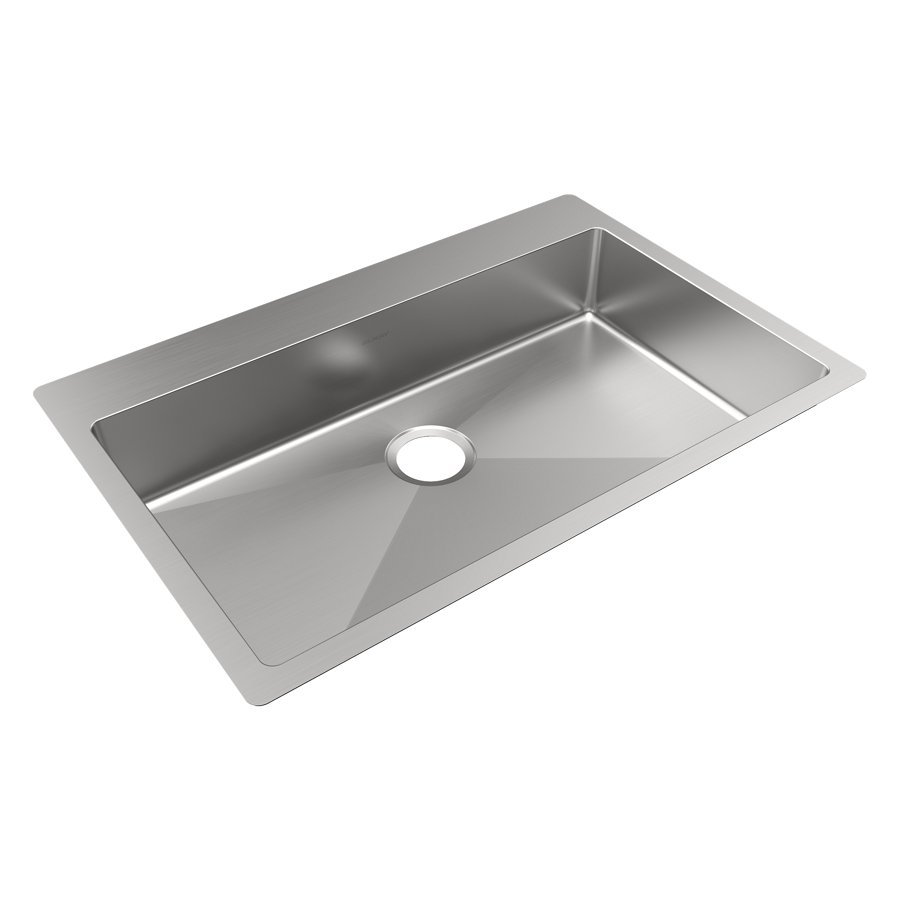 Crosstown® 18 Gauge Stainless Steel 33" x 22" x 6" Single Bowl Dual Mount ADA Sink