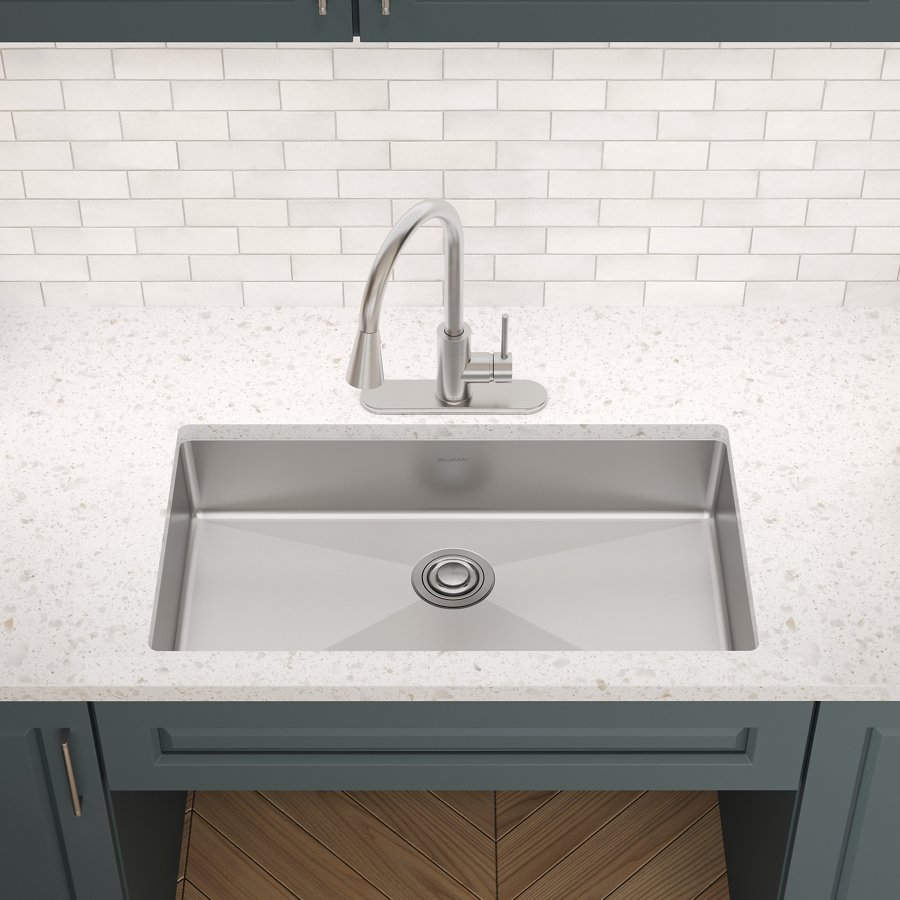 Crosstown® 18 Gauge Stainless Steel 33" x 22" x 6" Single Bowl Dual Mount ADA Sink