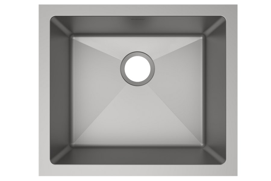 Crosstown® 16 Gauge Stainless Steel 21-1/2" x 18-1/2" x 10" Single Bowl Undermount Sink