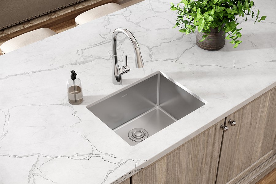Crosstown® 16 Gauge Stainless Steel 23-1/2" x 18-1/4" x 10" Single Bowl Undermount Sink