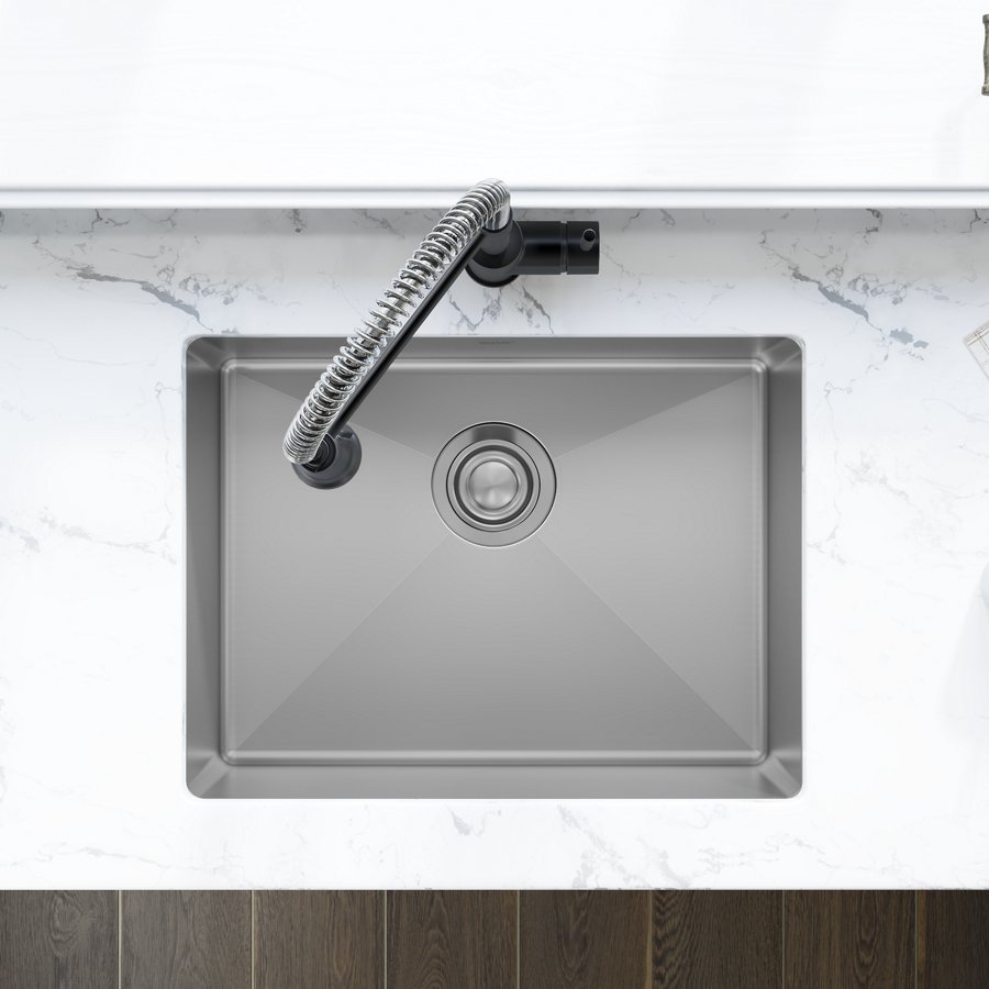 Crosstown® 16 Gauge Stainless Steel 23-1/2" x 18-1/4" x 8" Single Bowl Undermount Sink