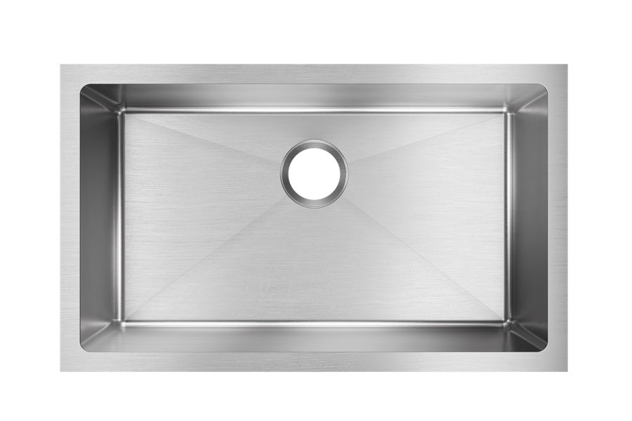 Crosstown® 16 Gauge Stainless Steel 30-1/2" x 18-1/2" x 10" Single Bowl Undermount Sink