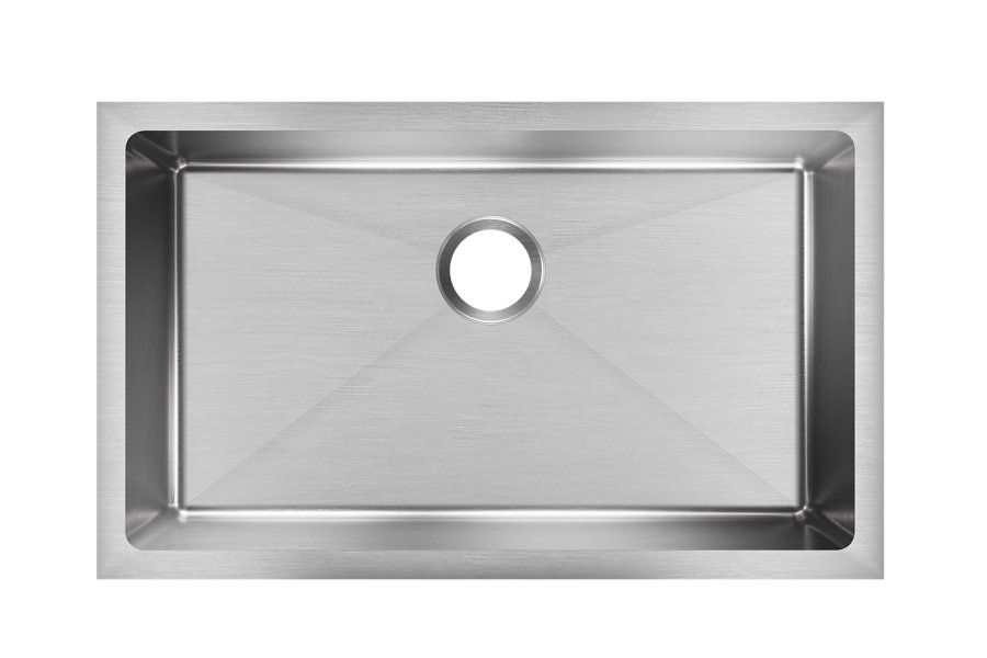 Crosstown® 16 Gauge Stainless Steel 30-1/2" x 18-1/2" x 8" Single Bowl Undermount Sink