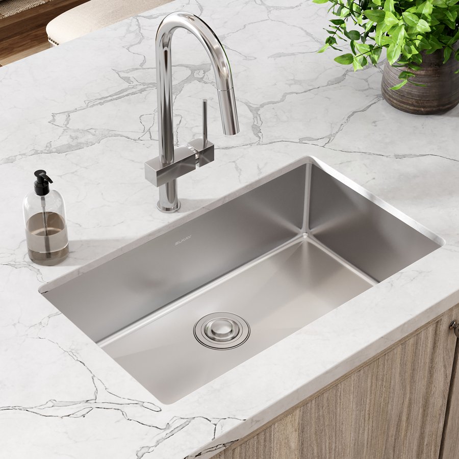 Crosstown® 16 Gauge Stainless Steel 30-1/2" x 18-1/2" x 8" Single Bowl Undermount Sink
