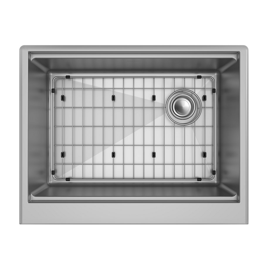 Crosstown® 16 Gauge Workstation Stainless Steel 25-7/8" x 20-1/4" x 9-7/16" Single Bowl Farmhouse Sink Kit