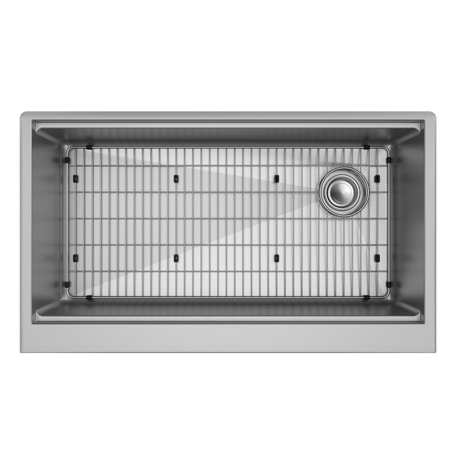 Crosstown® 16 Gauge Workstation Stainless Steel 34-7/8" x 20-1/4" x 9-7/16" Single Bowl Farmhouse Sink Kit