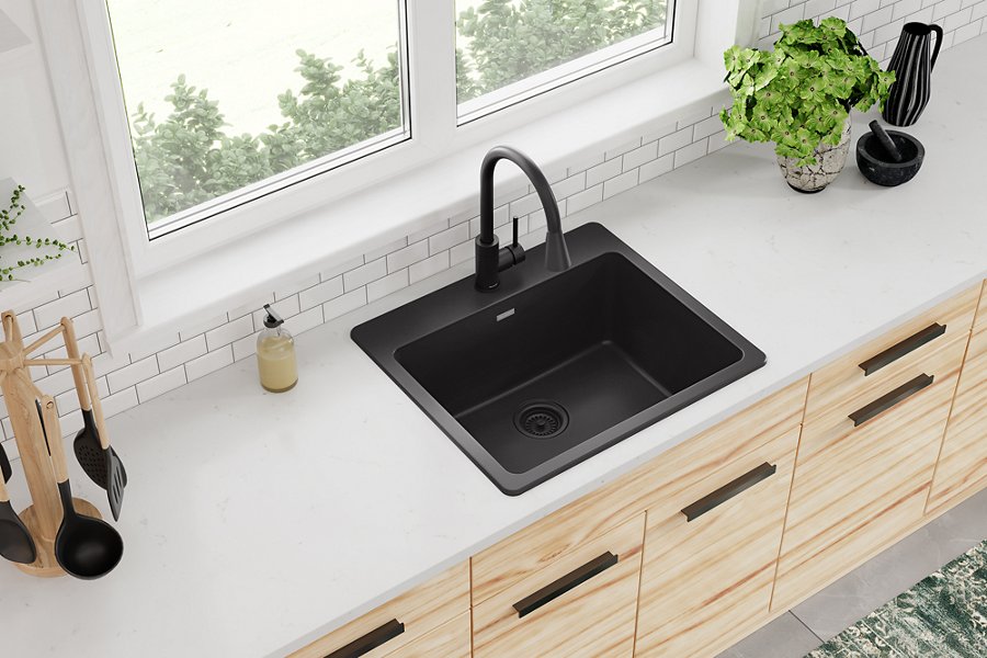 Quartz Classic® 25" x 22" x 9-1/2" Single Bowl Drop-in Sink