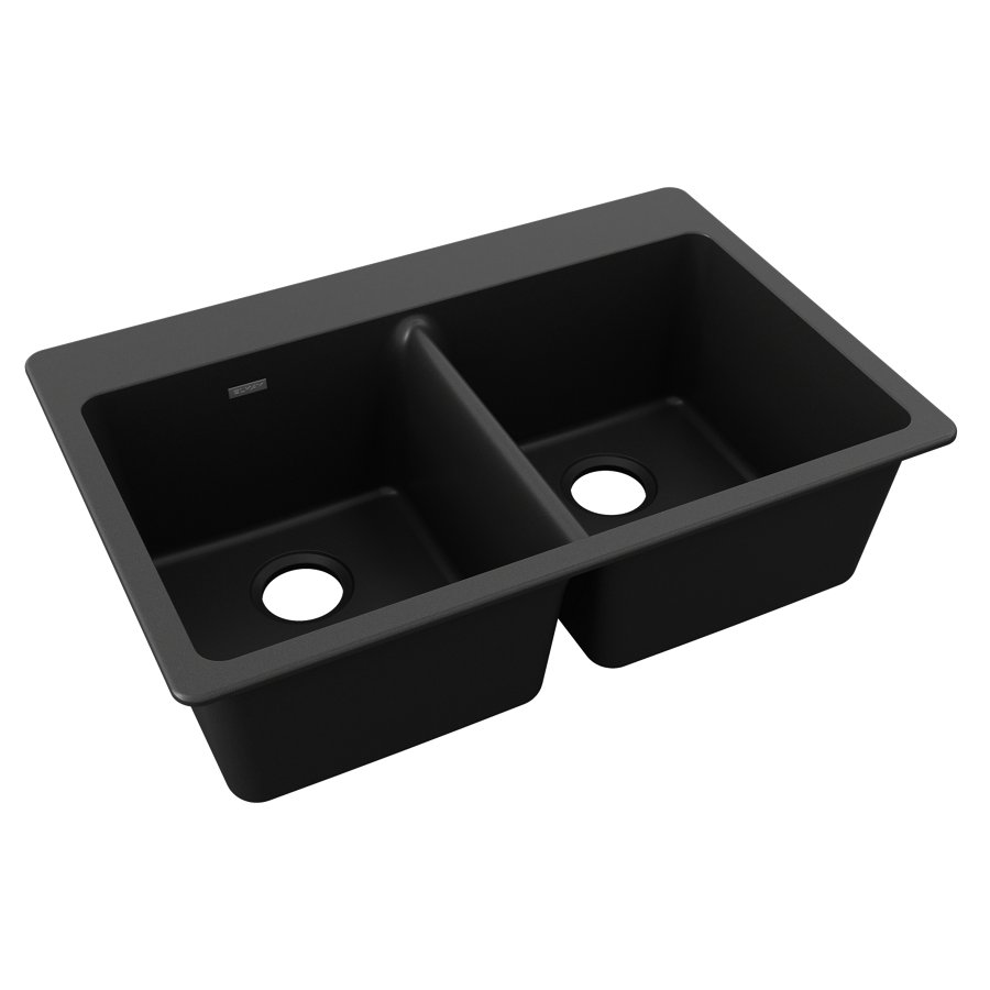 Quartz Classic® 33" x 22" x 9-1/2" Equal Double Bowl Drop-in Sink