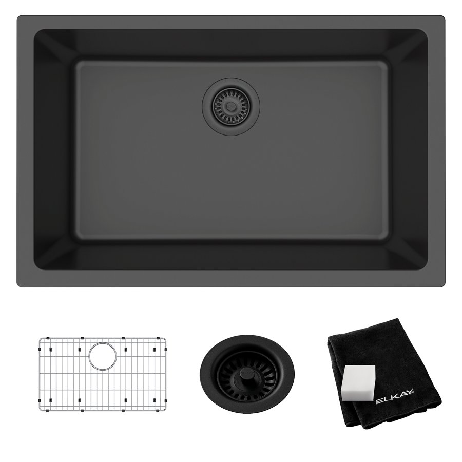 Quartz Classic® 29-1/2" x 18-3/4" x 9-1/2", Single Bowl Undermount Sink Kit