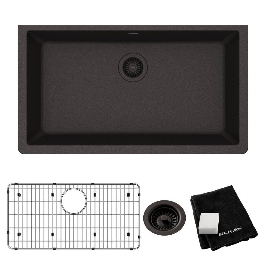 Quartz Classic® 33" x 18-7/16" x 9-7/16" Single Bowl Undermount Sink Kit
