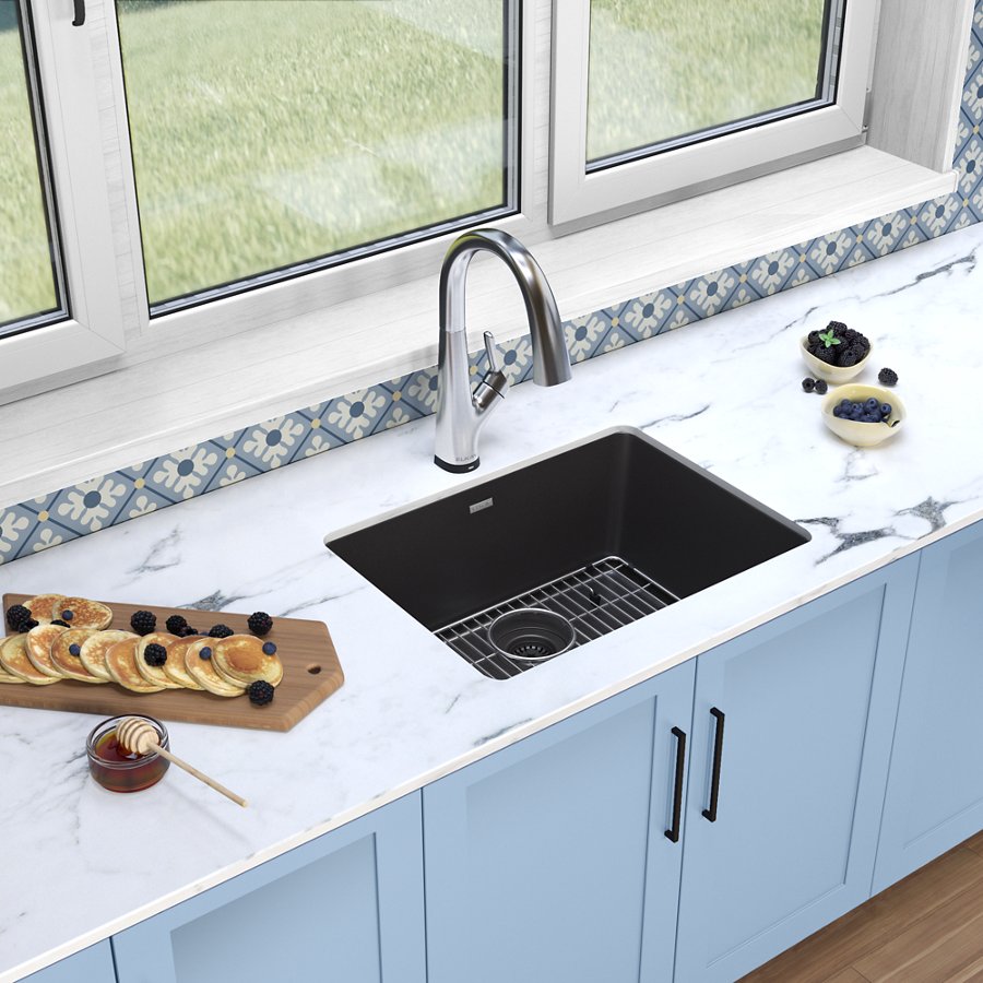 Quartz Classic® 24-5/8" x 18-1/2" x 9-1/2" Single Bowl Undermount Sink Kit with Filtered Faucet