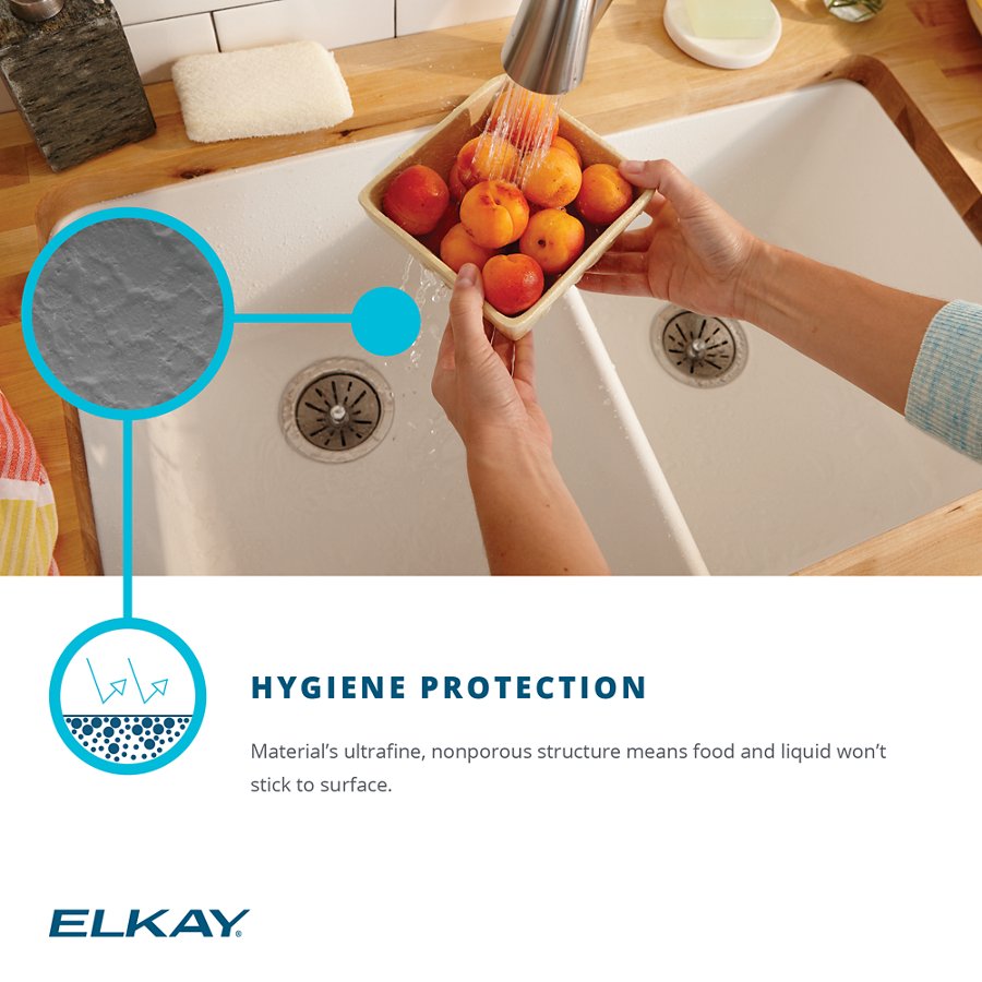 Quartz Classic® 33" x 18-1/2" x 9-1/2" Equal Double Bowl Undermount Sink Kit