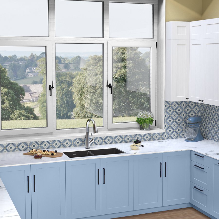 Quartz Classic® 33" x 18-1/2" x 9-1/2" Equal Double Bowl Undermount Sink Kit with Filtered Faucet