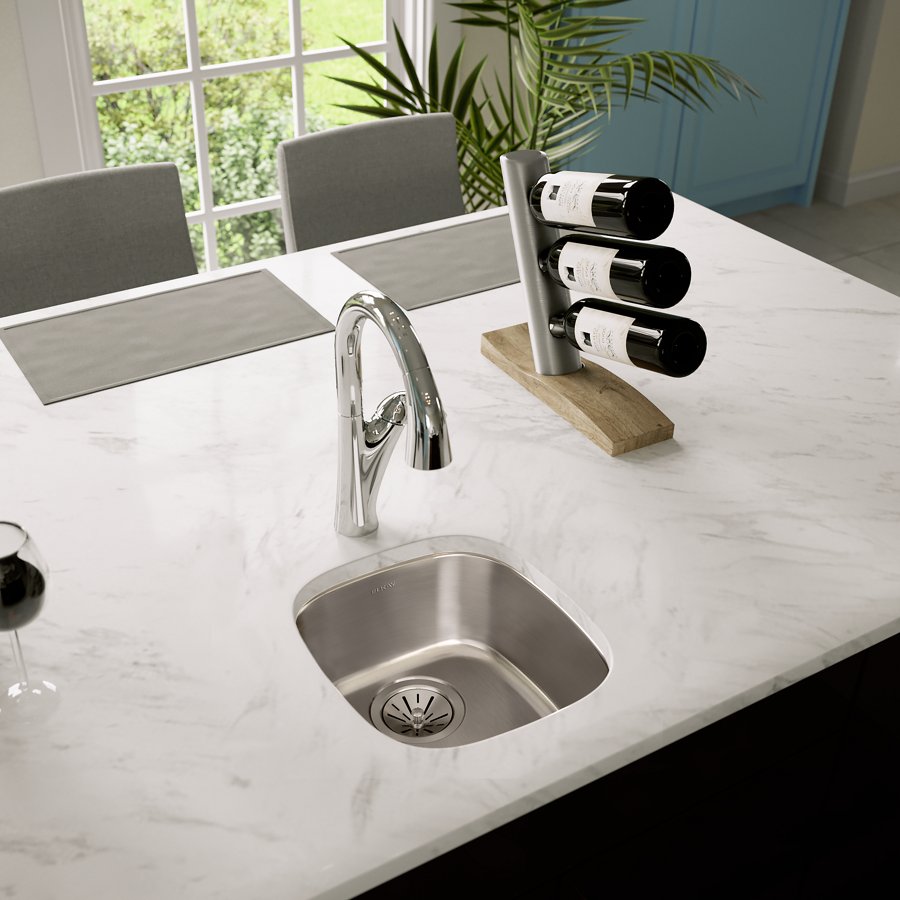 Lustertone® Classic Stainless Steel 14-1/4" x 15-3/4" x 5-15/16" Single Bowl Undermount Sink