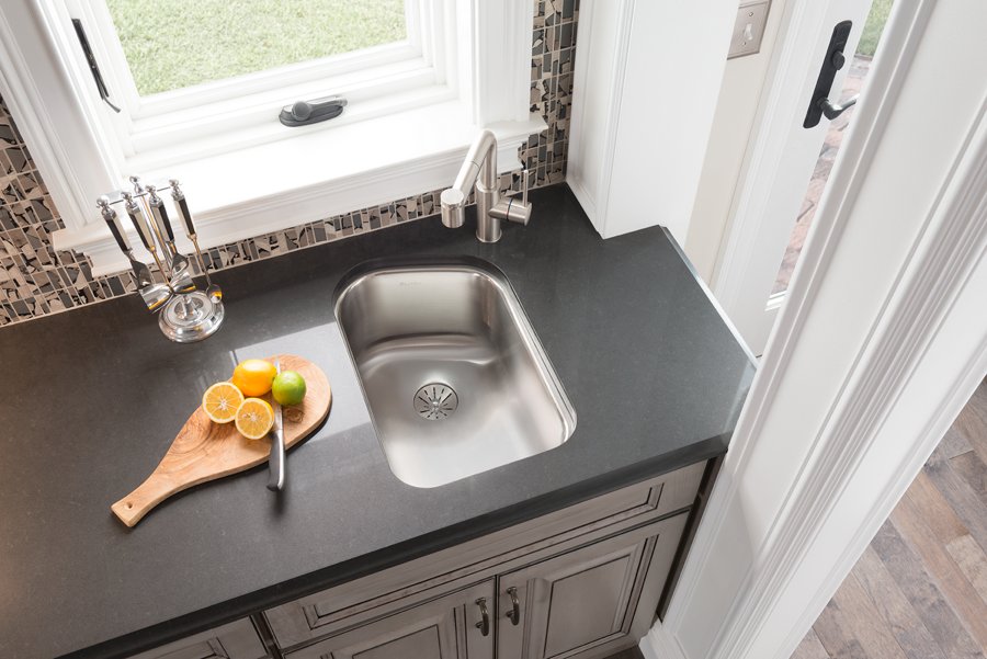 Lustertone® Classic Stainless Steel 13-1/2" x 20-7/16" x 9" Single Bowl Undermount Sink with Perfect Drain®