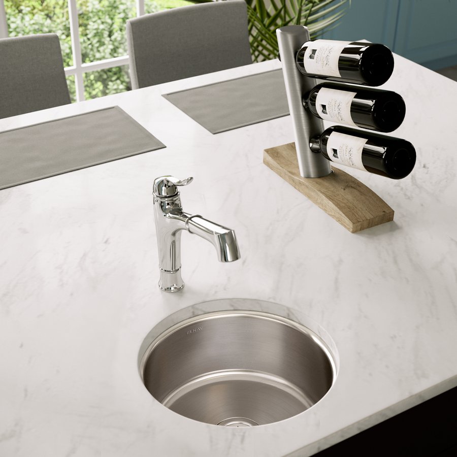 Lustertone® Classic Stainless Steel 14-3/8" x 14-3/8" x 6" Single Bowl Undermount Sink