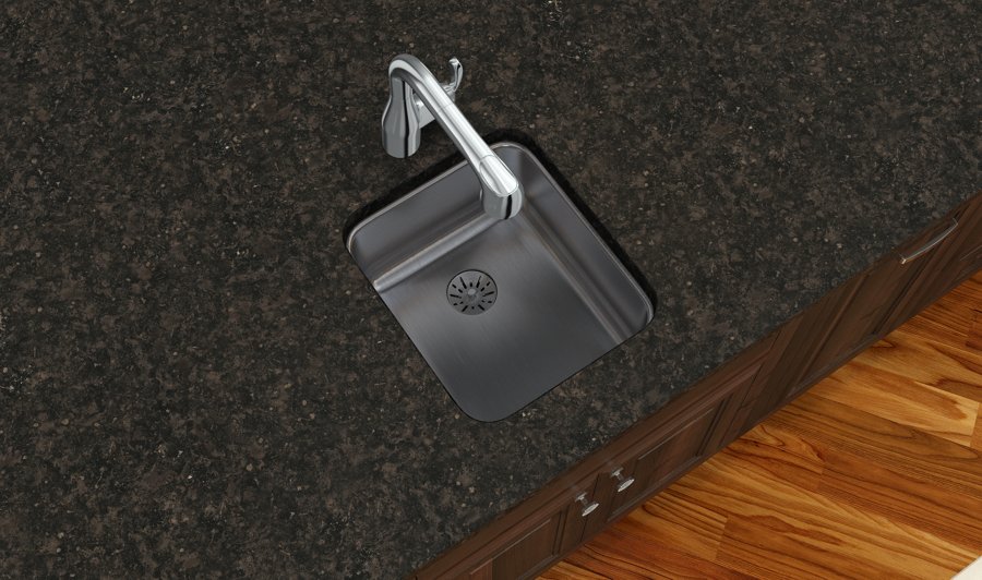 Lustertone® Classic Stainless Steel 16" x 18-1/2" x 7-7/8" Single Bowl Undermount Sink with Perfect Drain®