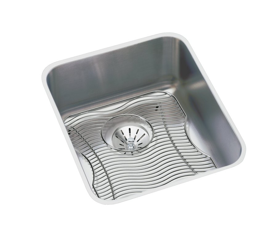 Lustertone® Classic Stainless Steel 16" x 18-1/2" x 7-7/8" Single Bowl Undermount Sink Kit with Perfect Drain®