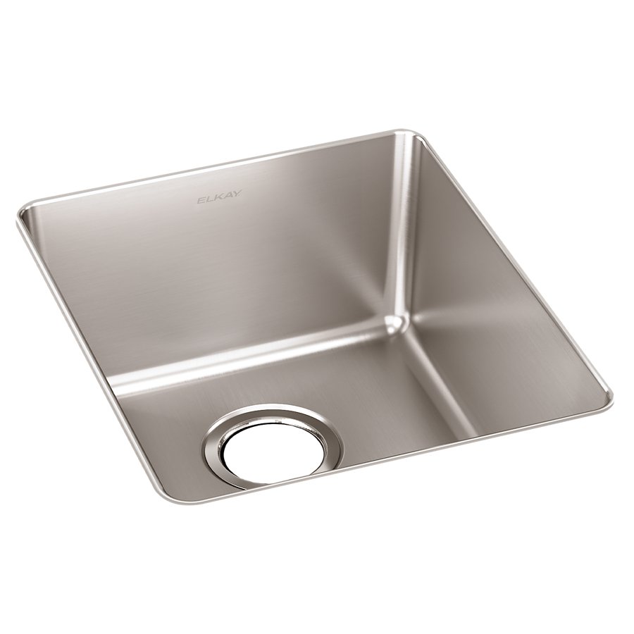 Lustertone Iconix® 18 Gauge Stainless Steel 16" x 18-1/2" x 8" Single Bowl Undermount Sink