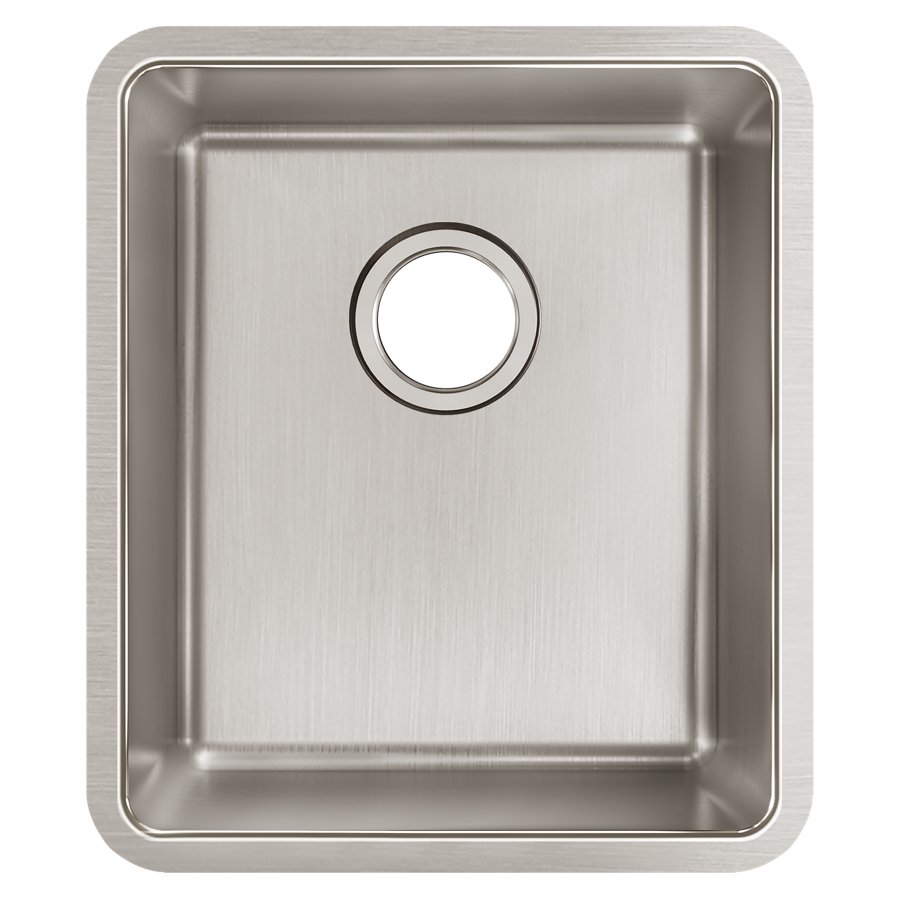 Lustertone Iconix® 18 Gauge Stainless Steel 16" x 18-1/2" x 8" Single Bowl Undermount Sink