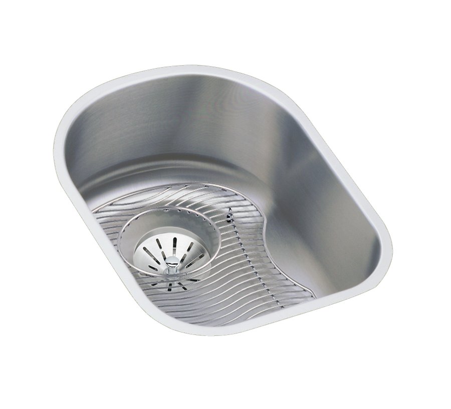 Lustertone® Classic Stainless Steel 14" x 17-1/2" x 7-1/2" Single Bowl Undermount Sink Kit