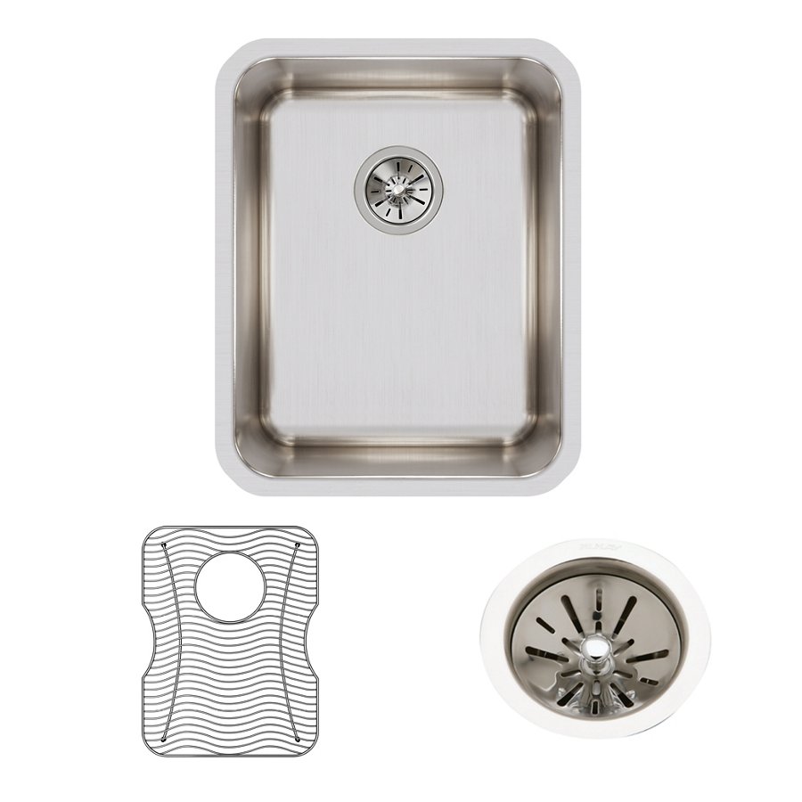 Lustertone® Classic Stainless Steel 16-1/2" x 20-1/2" x 9-7/8" Single Bowl Undermount Sink Kit