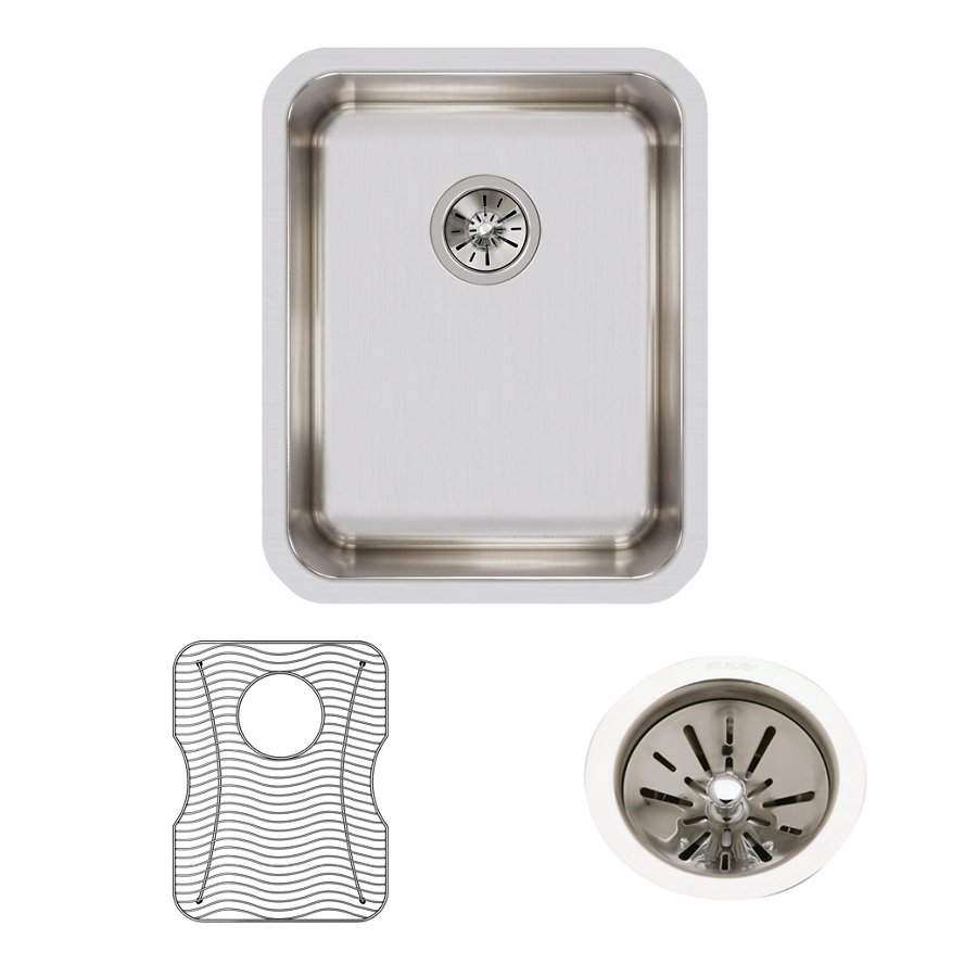 Lustertone® Classic Stainless Steel, 16-1/2" x 20-1/2" x 7-7/8" Single Bowl Undermount Sink Kit