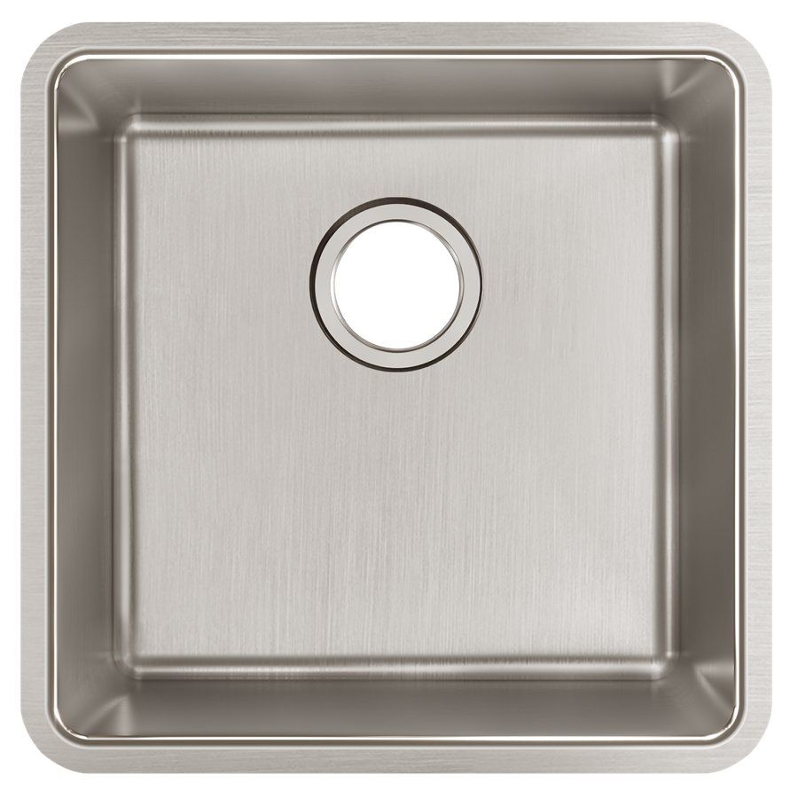 Lustertone Iconix® 18 Gauge Stainless Steel 18-1/2" x 18-1/2" x 9" Single Bowl Undermount Sink
