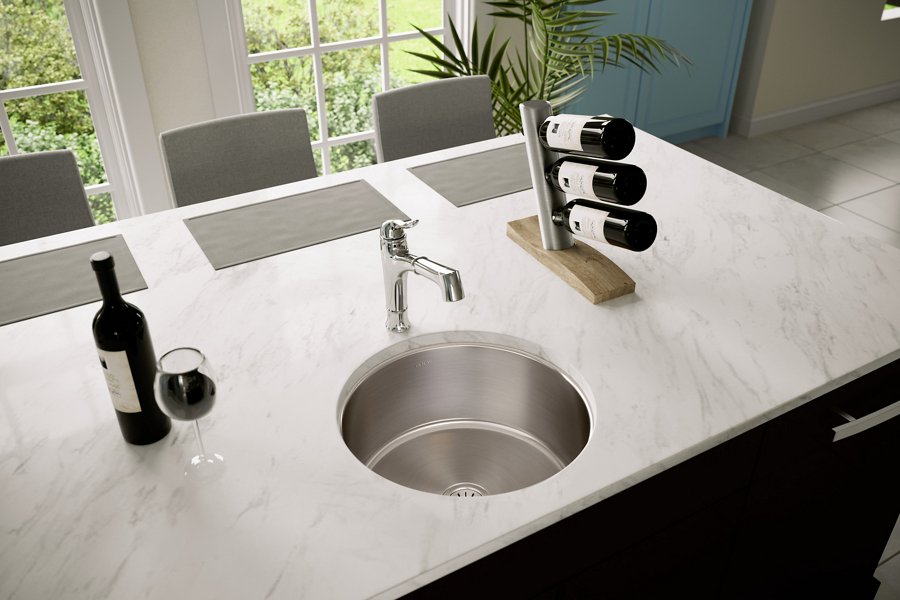 Lustertone® Classic Stainless Steel 18-3/8" x 18-3/8" x 8" Single Bowl Undermount Sink