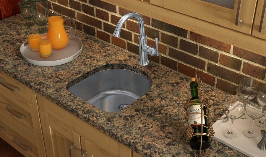 Lustertone® Classic Stainless Steel 18-1/2" x 20" x 7-1/2" Single Bowl Undermount Sink with Perfect Drain®