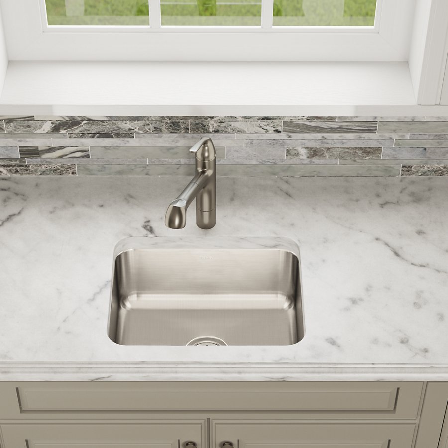 Lustertone® Classic Stainless Steel, 20-1/2" x 16-1/2" x 7-7/8" Single Bowl Undermount Sink