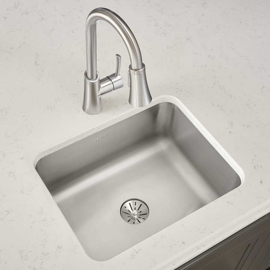 Lustertone® Classic Stainless Steel 20-1/2" x 16-1/2" x 7-7/8" Single Bowl Undermount Sink with Perfect Drain®